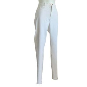 JOE's "The Charlie" pristine white skinny jeans, high waist, ragged hem. 31